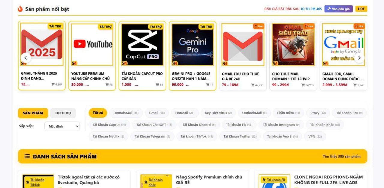 SÀN MỚI ĐANG NẮM TOP UY TÍN - THAY THẾ TAPHOAMMO